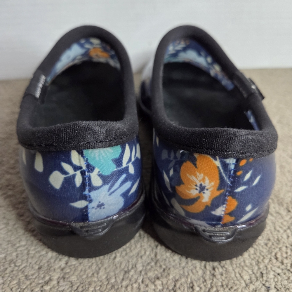 Sloggers Women's Navy Floral Clogs Size 9 - Picture 7 of 9